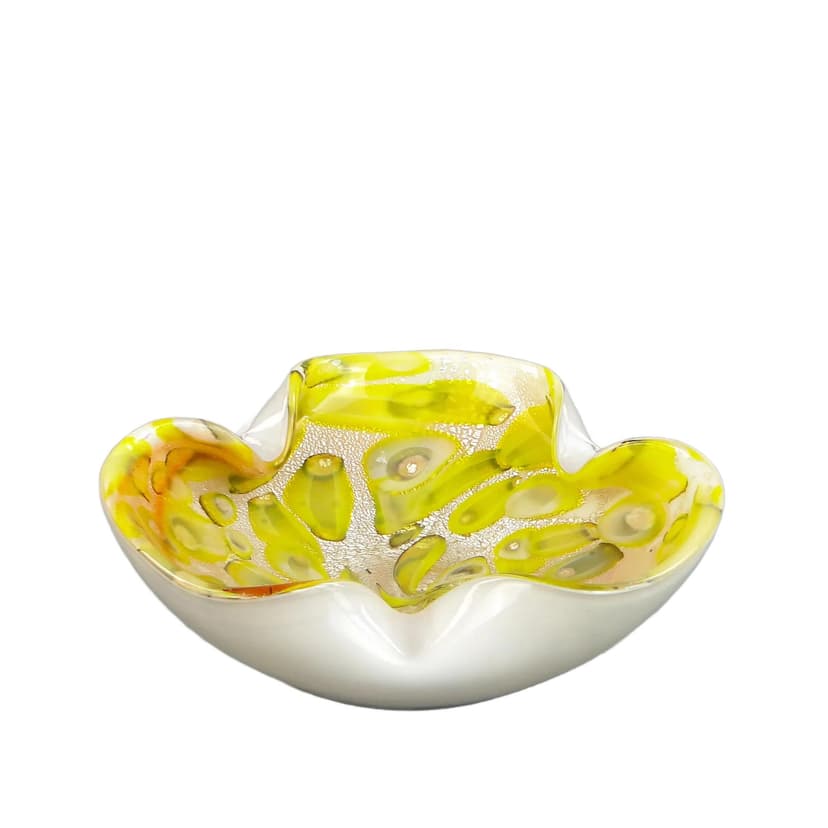 Centerpiece bowl Murano, multicolor glass, Galliano Ferro, Italy, 1950s.