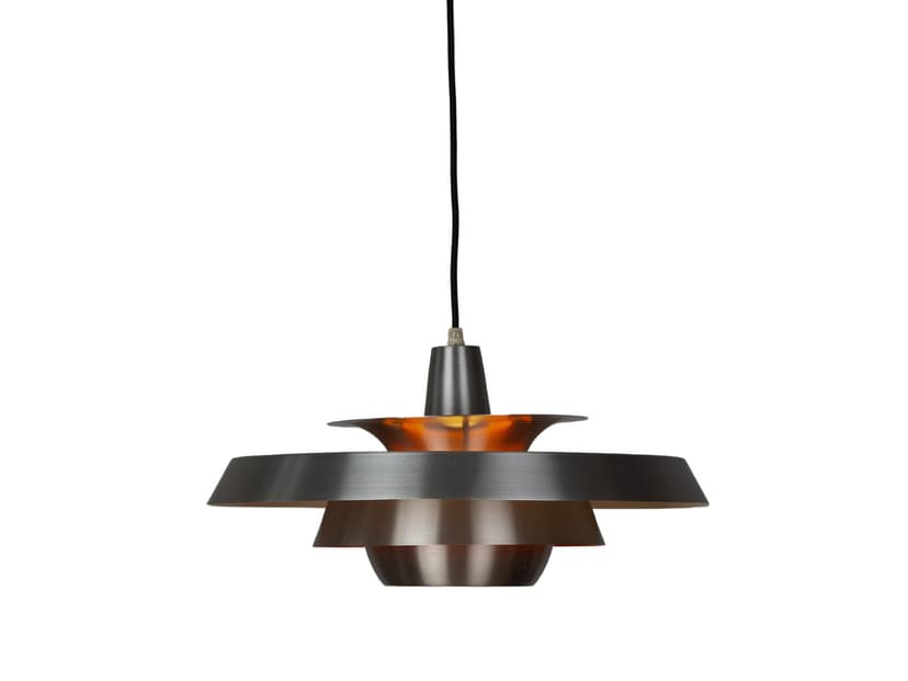 Pendant lamp Superlight, silver gold aluminium, by D. Mogensen, Denmark, 1980s.