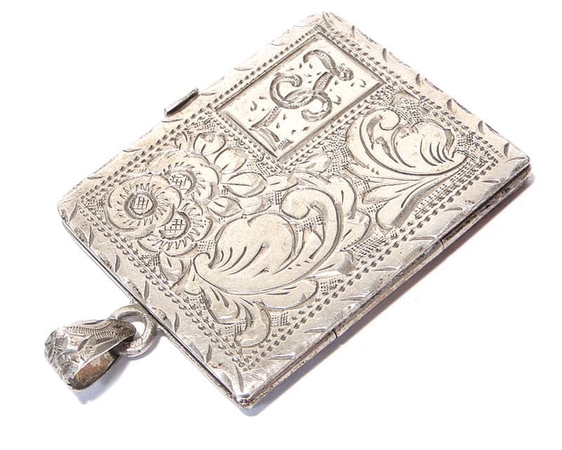 Book Locket, silver, Czechoslovakia, 1920s
