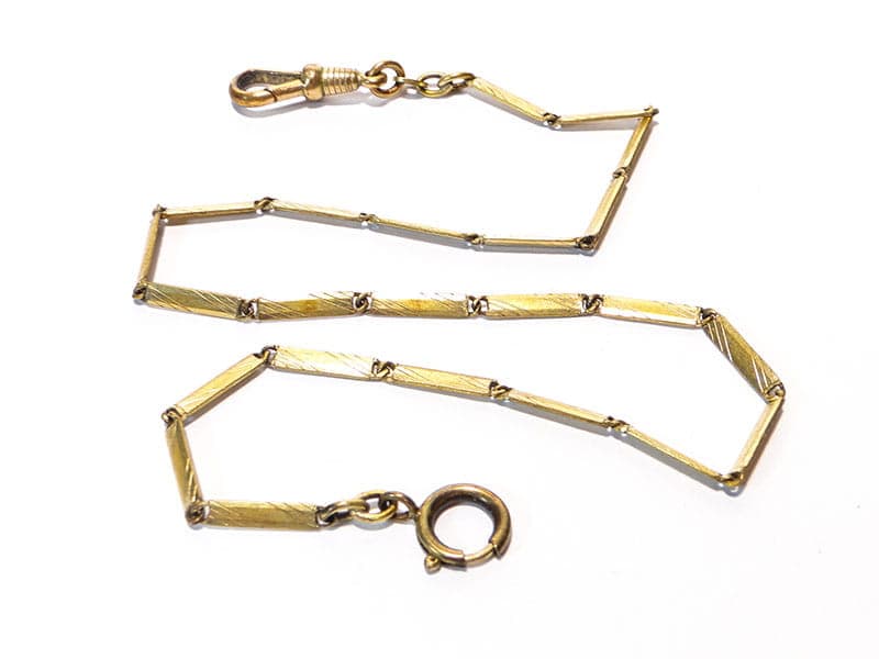 Pocket Watch Chain, gilded brass gold, Austria, 19th century
