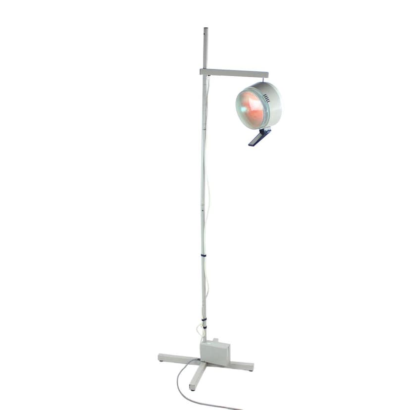 Doctor's floor lamp, grey steel, Czechoslovakia, 1950s