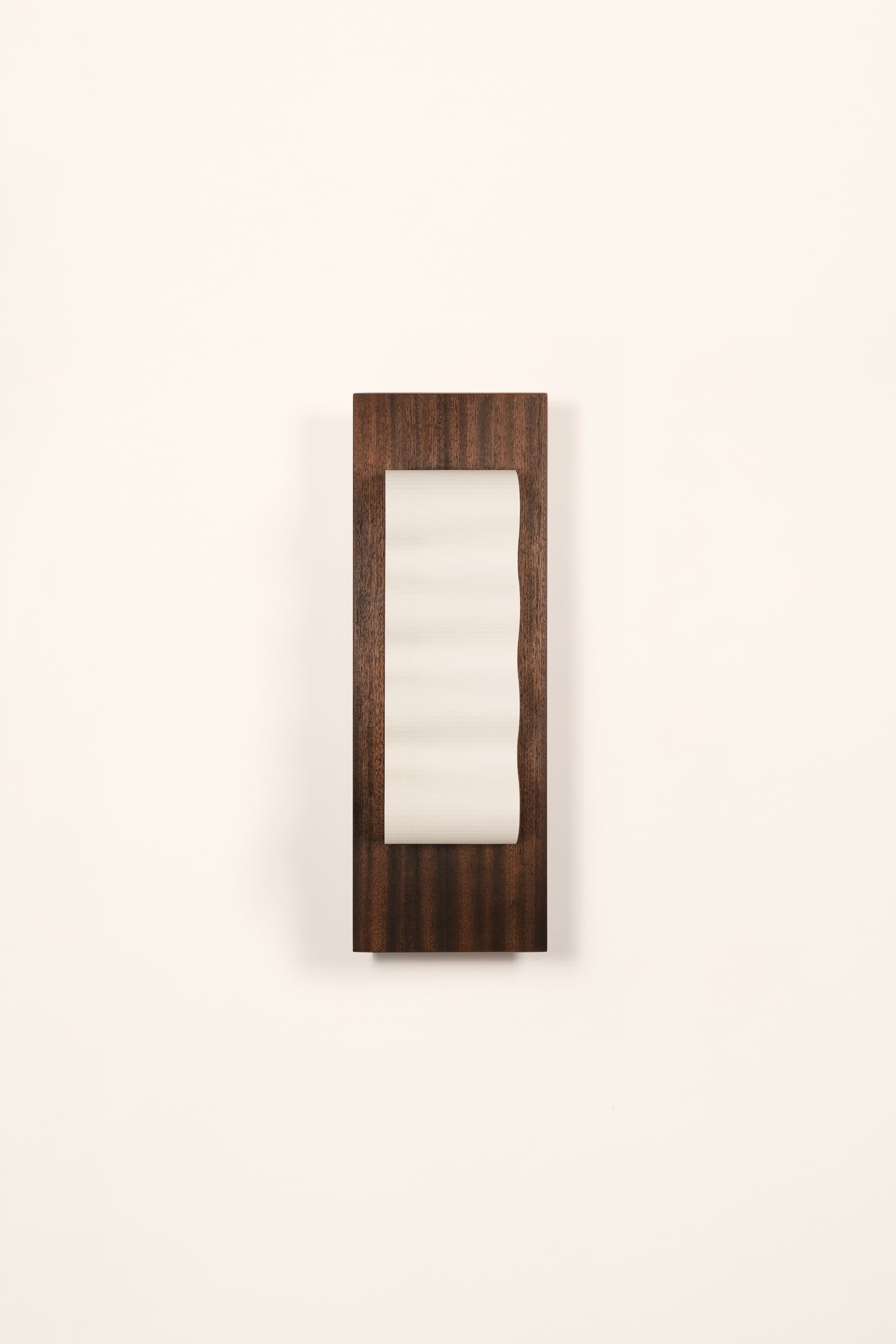 Wall light Frame Slim M, mahogany brown, paper white, by V. d'Harcourt - 394037