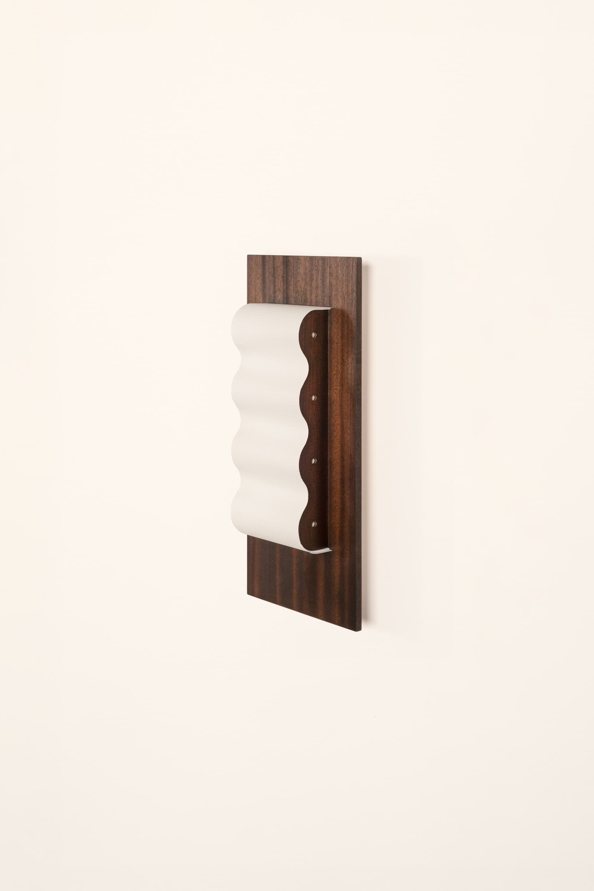 Wall light Frame Slim M, mahogany brown, paper white, by V. d'Harcourt - 394038