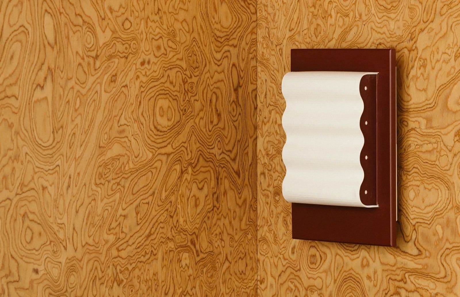 Wall light Frame Slim M, mahogany brown, paper white, by V. d'Harcourt - 394937