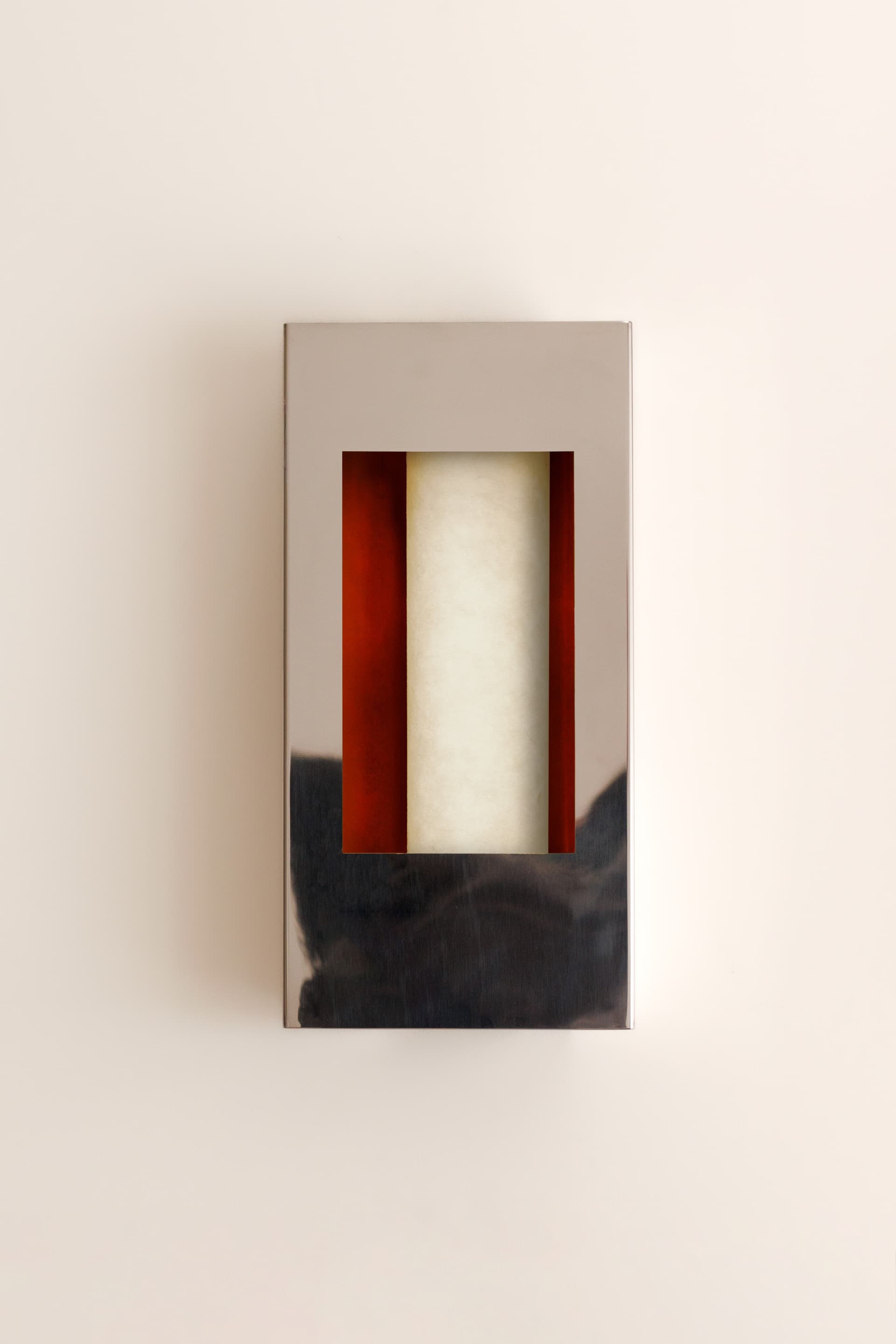Archi wall light, red leather, Violaine d'Harcourt - 394084