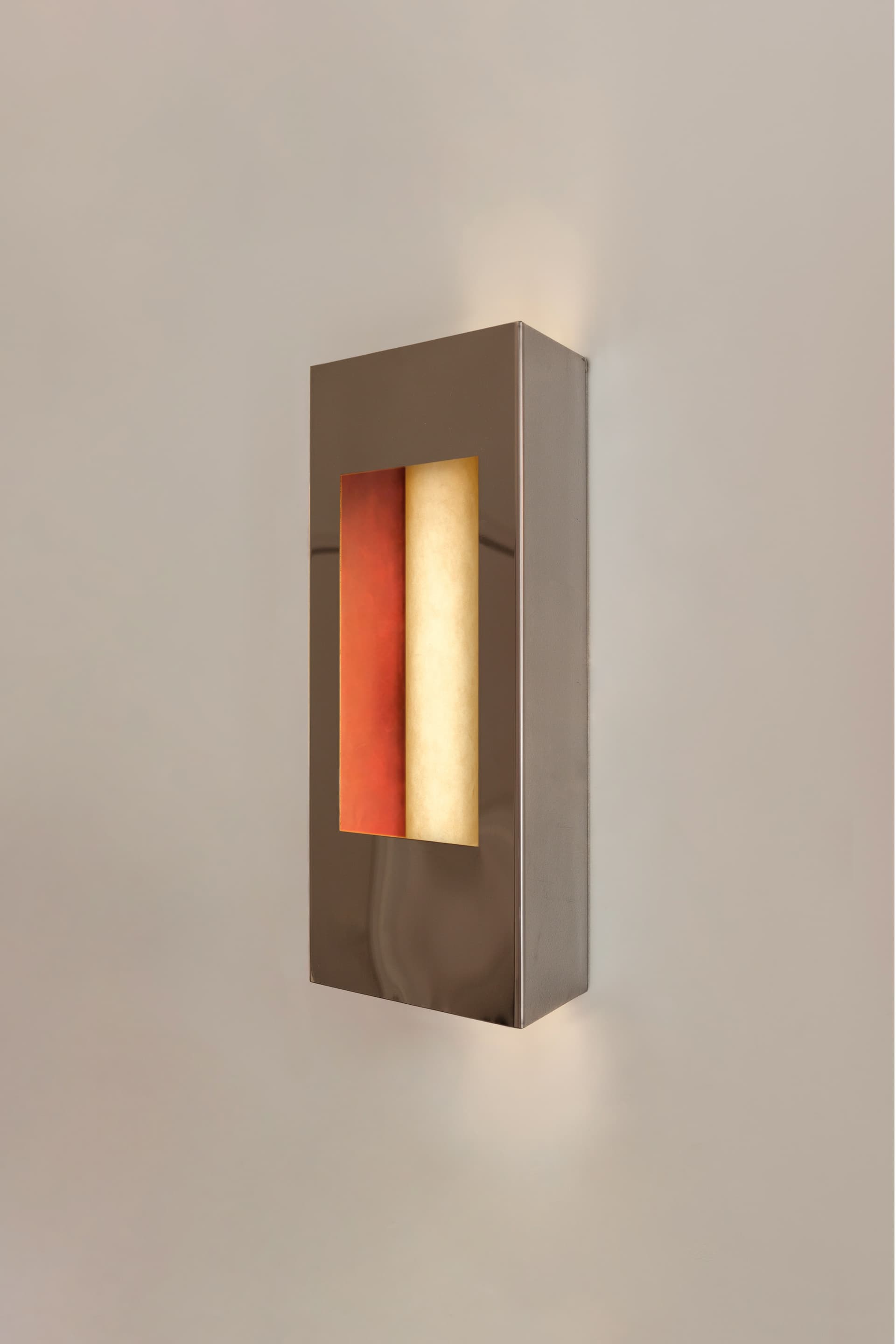Archi wall light, red leather, Violaine d'Harcourt - 394083