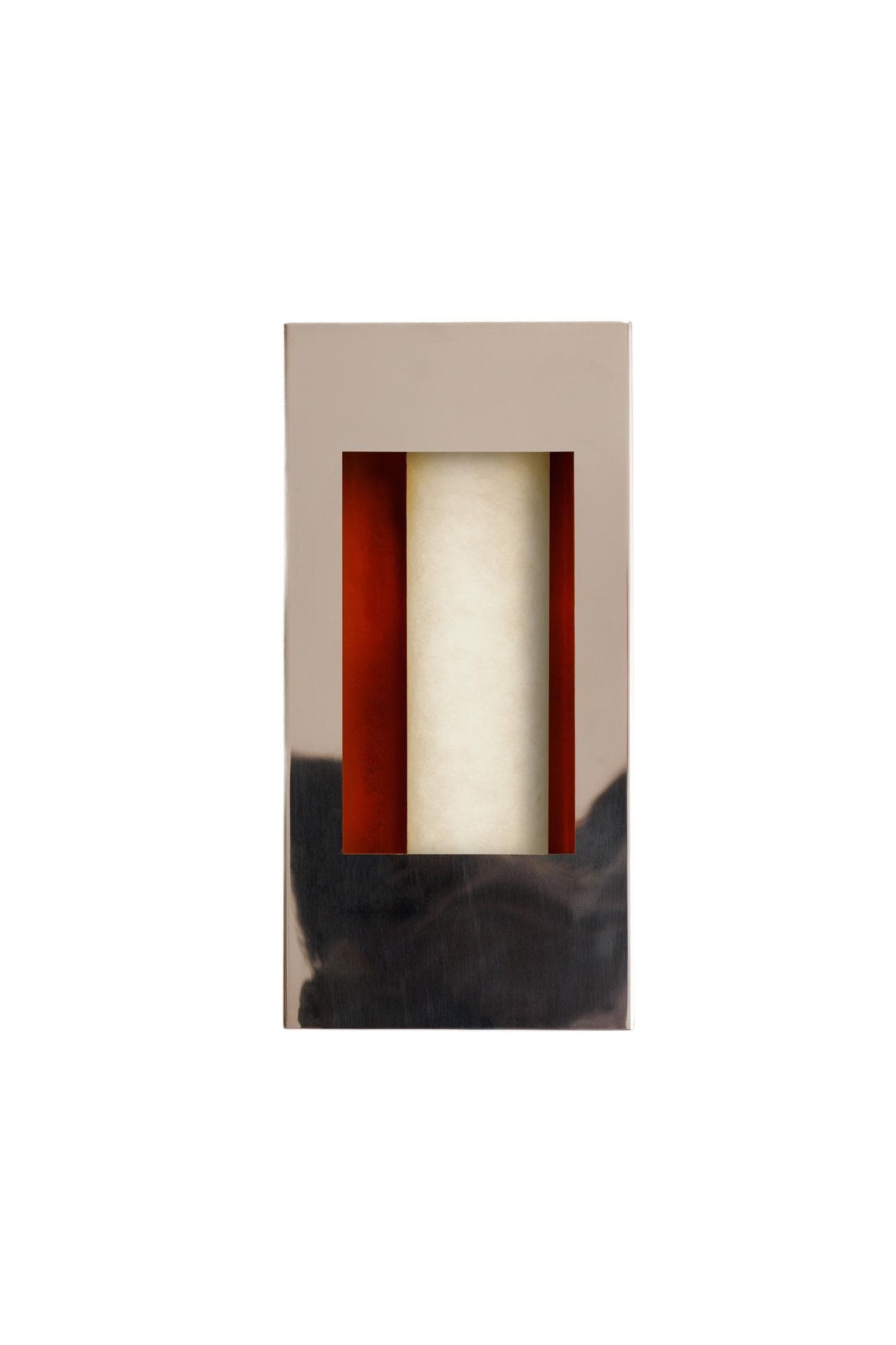 Archi wall light, red leather, Violaine d'Harcourt - 394080