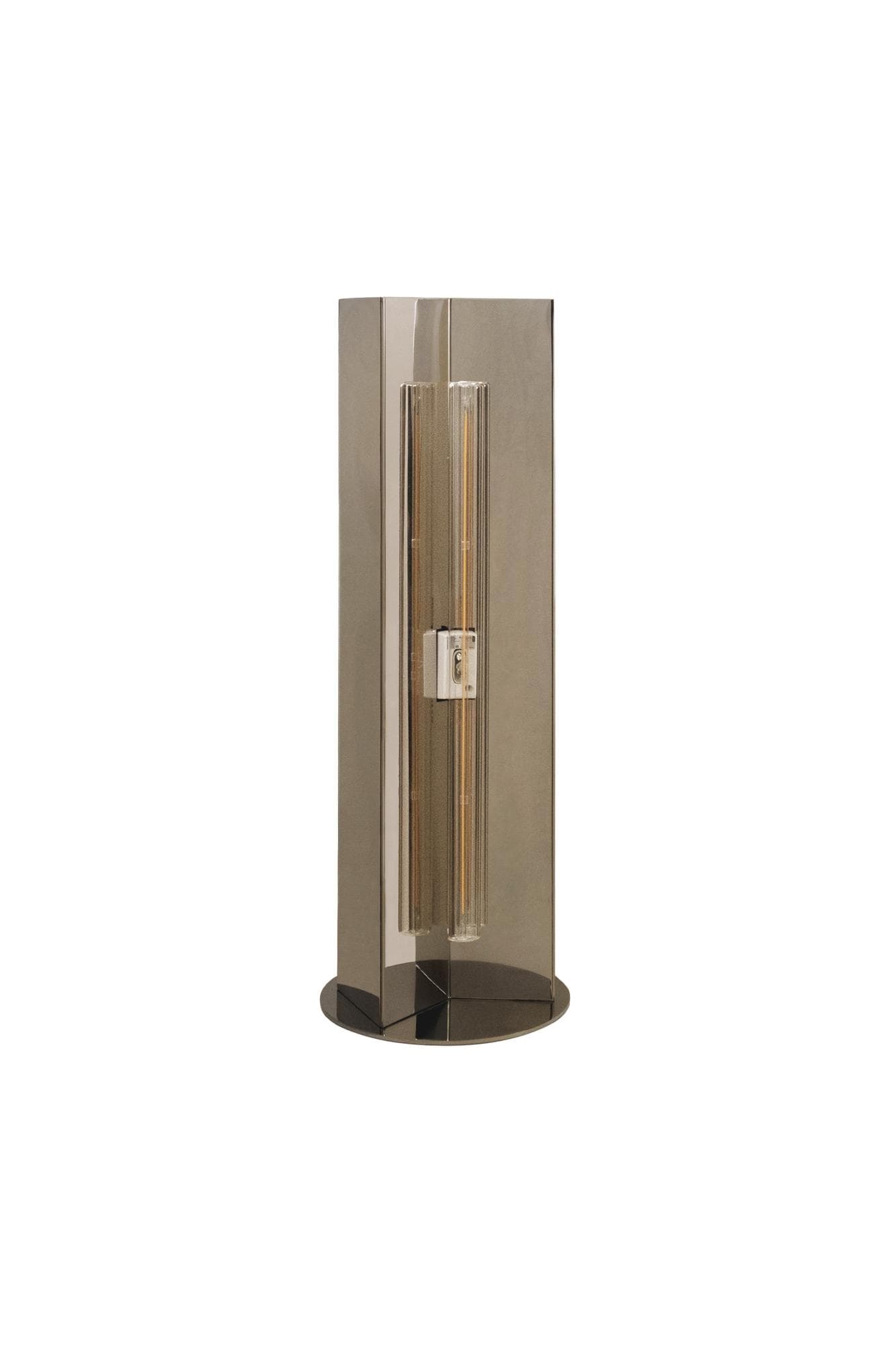 Table lamp Arrow, transparent bulb, Violaine d'Harcourt