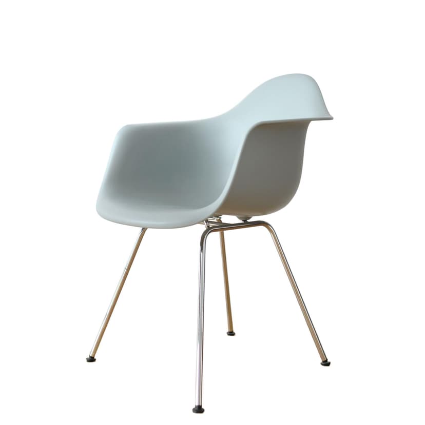 Krzesło DAX, zielony plastik, stal polerowana, proj. C. & R. Eames, Vitra, Niemcy