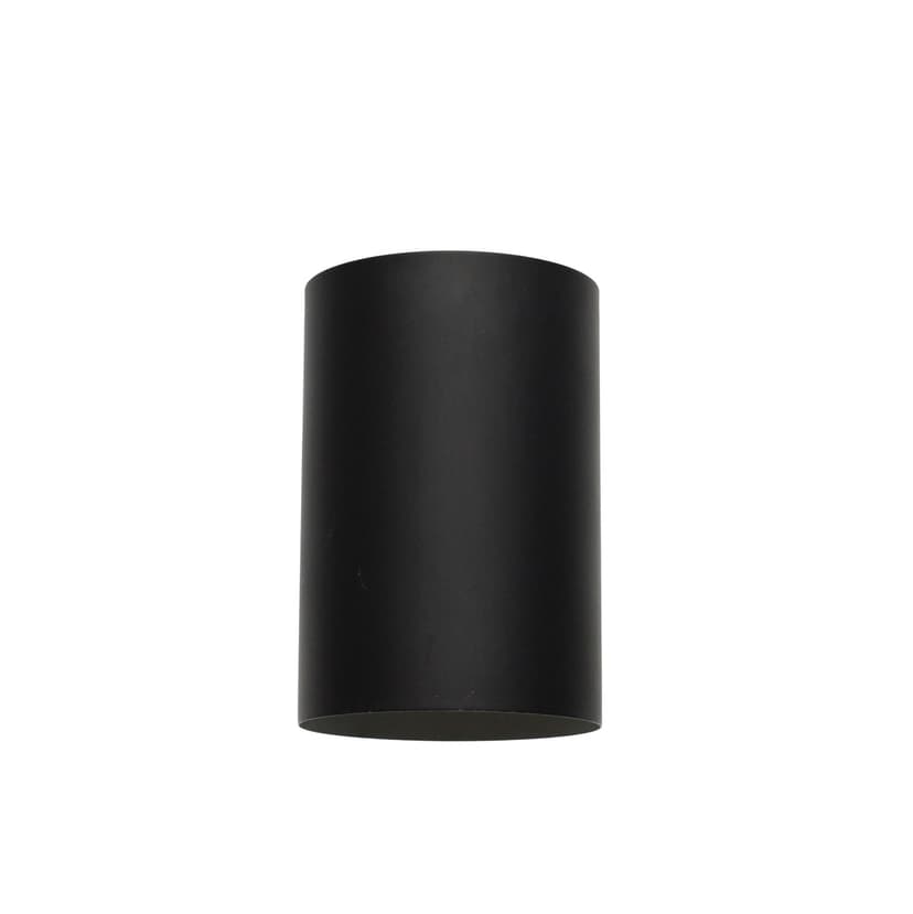 Lamp Cylinder, black metal, by E&J Meiling, Louis Poulsen, Denmark, 1970s.