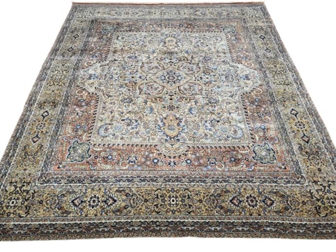 Rug Indo Tabriz 240x315, beige, wool, India