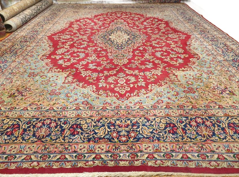 Dywan Kerman 315x410 cm, czerwony, wełna, Iran, lata 50.