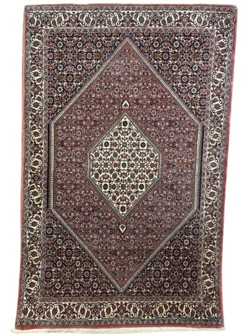 Dywan Bidjar Takab 112x167 cm, czerwony niebieski biały, wełna, Iran, początek XX w.
