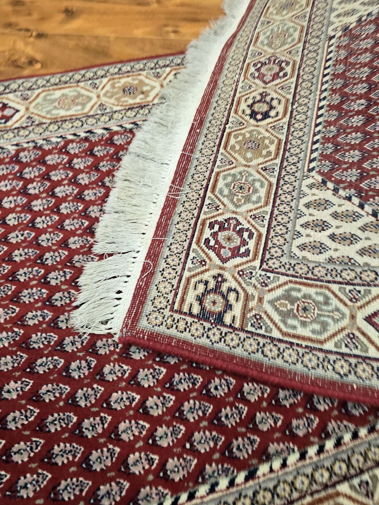 Chodnik Indo Mir 82x300 cm, czerwony, wełna - 395982