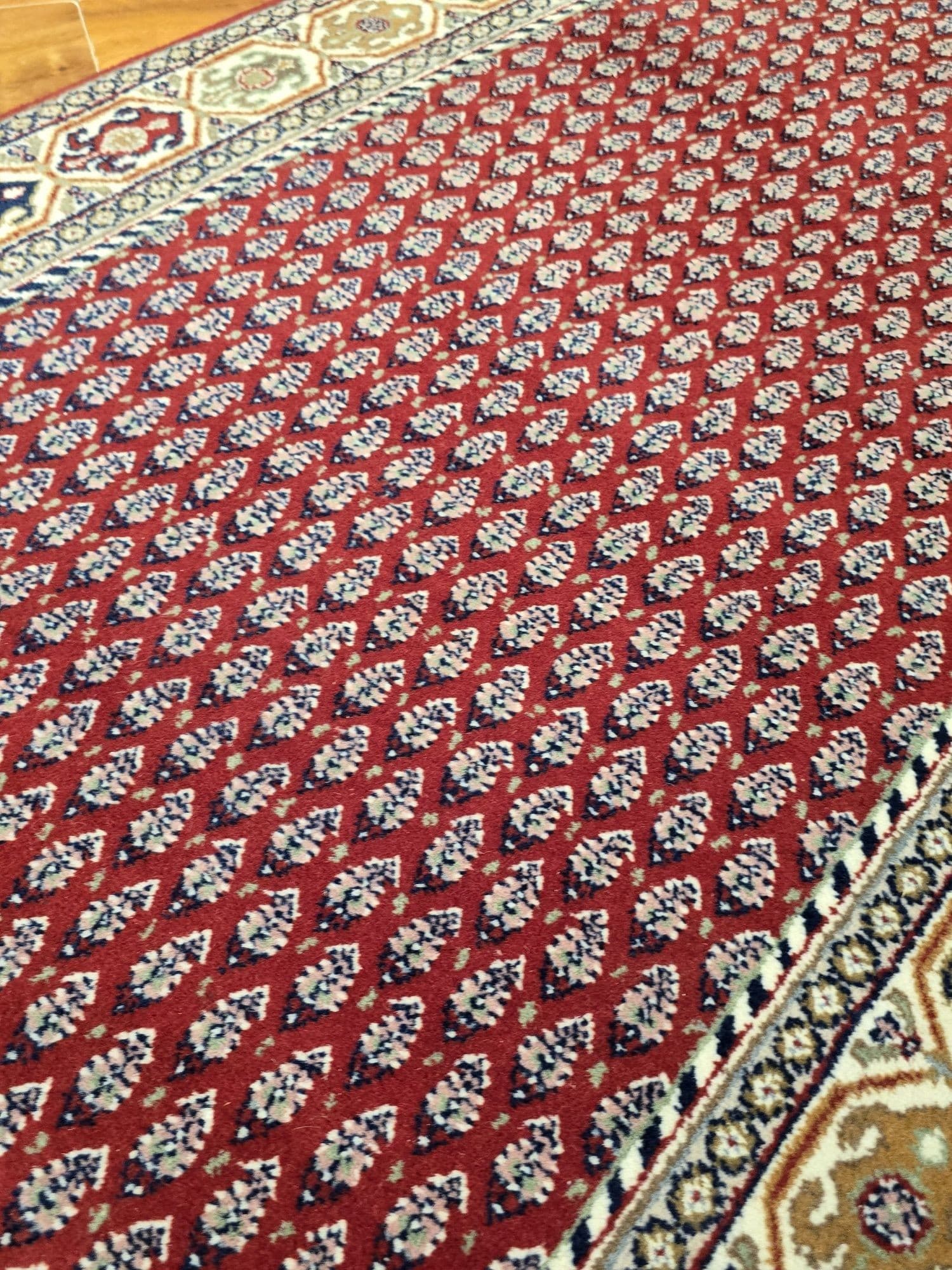 Chodnik Indo Mir 82x300 cm, czerwony, wełna - 395985