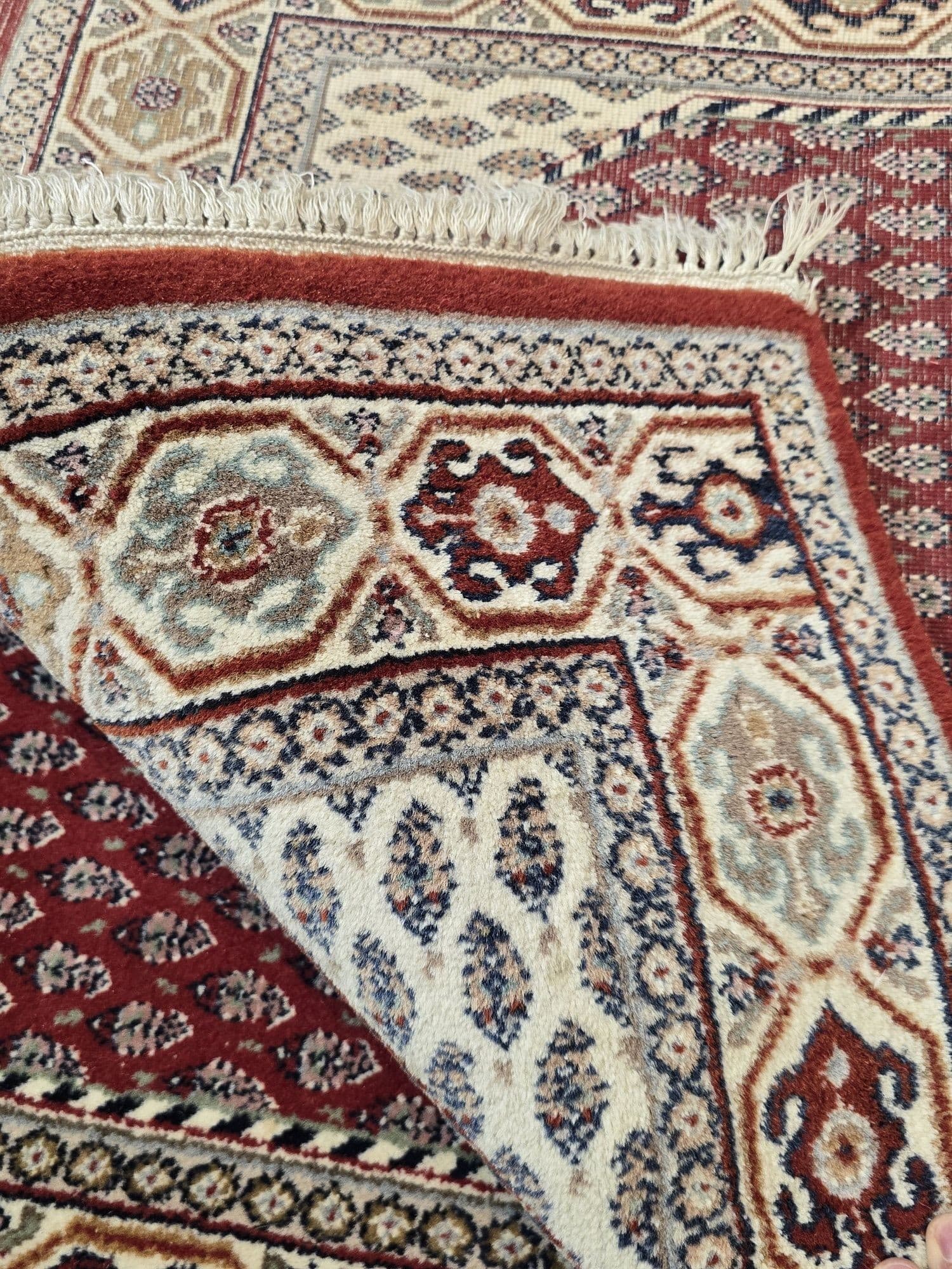 Chodnik Indo Mir 82x300 cm, czerwony, wełna - 395983