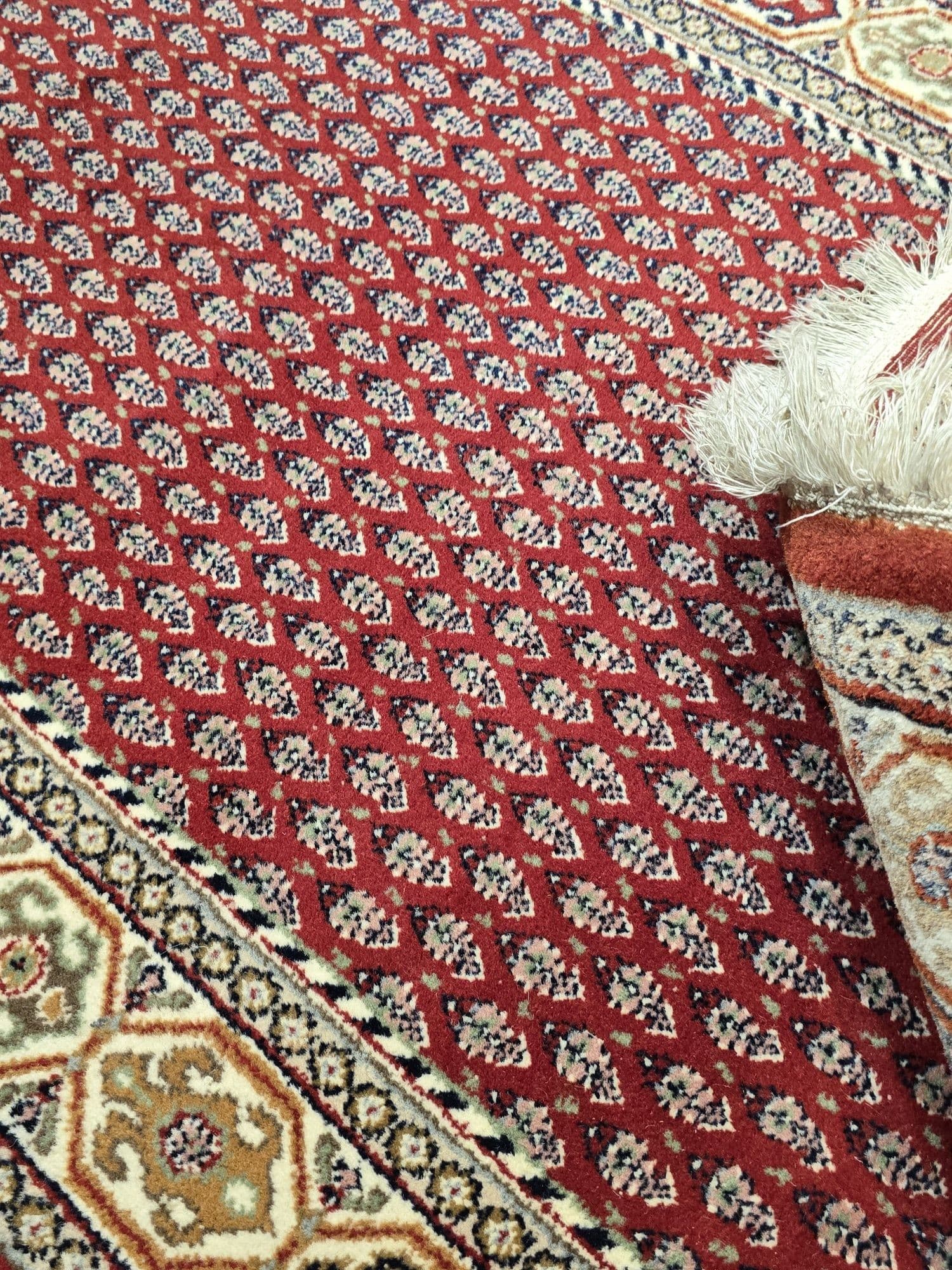 Chodnik Indo Mir 82x300 cm, czerwony, wełna - 395984
