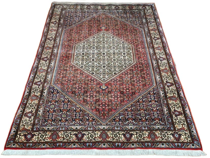 Dywan Bidjar Takab 145x245 cm, czerwony niebieski, wełna, Iran, początek XX w.