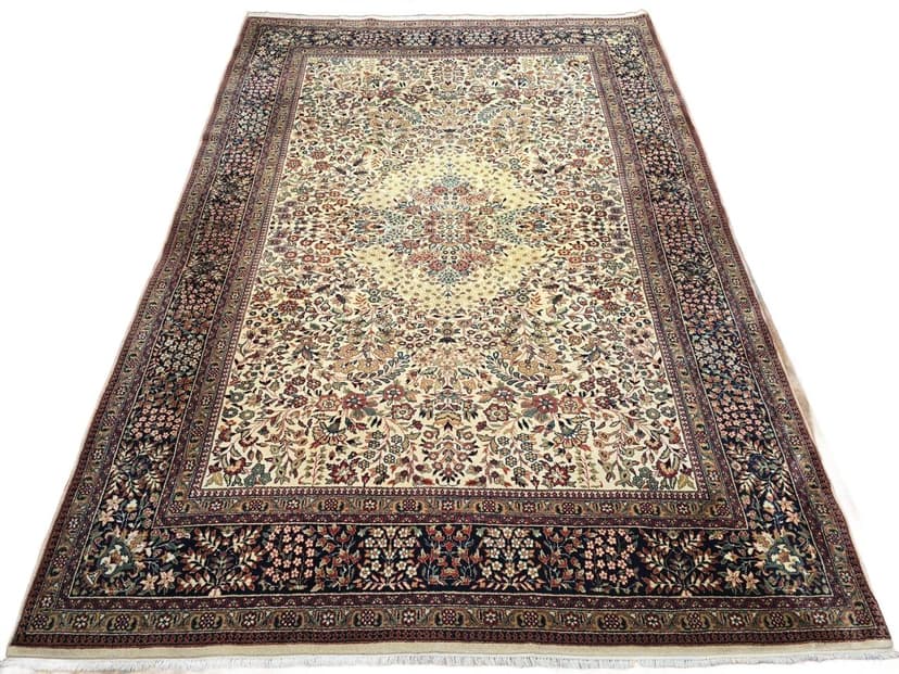 Rug Indo Tabriz 200x300 cm, beige, wool, India