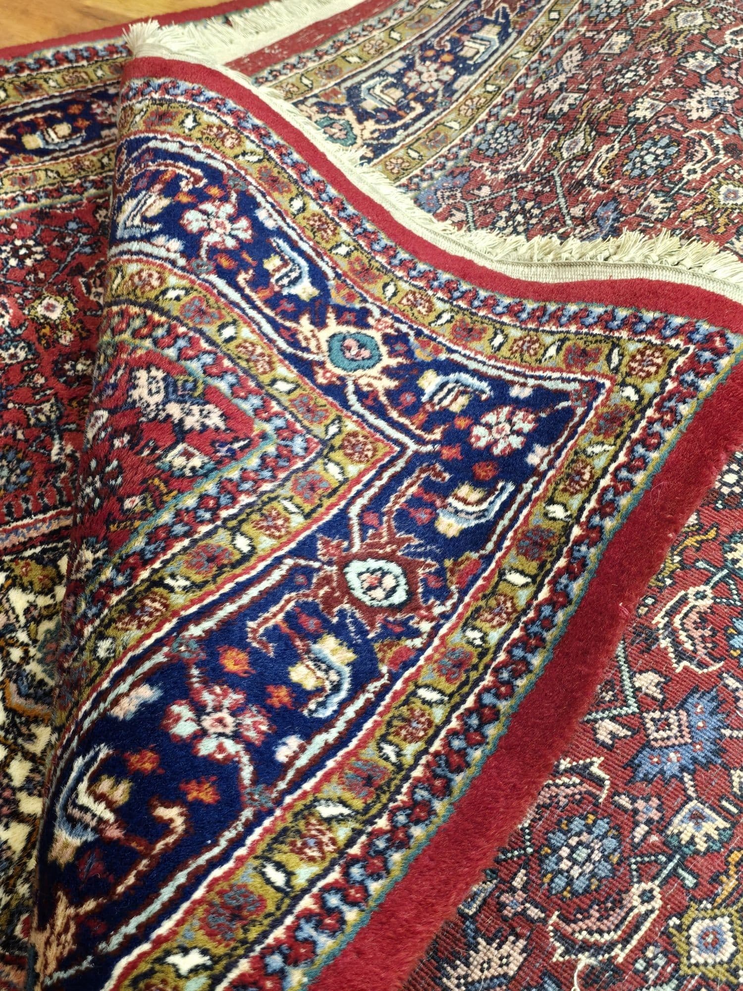 Dywan Indo Bidjar 200x133 cm, czerwony, wełna - 396200