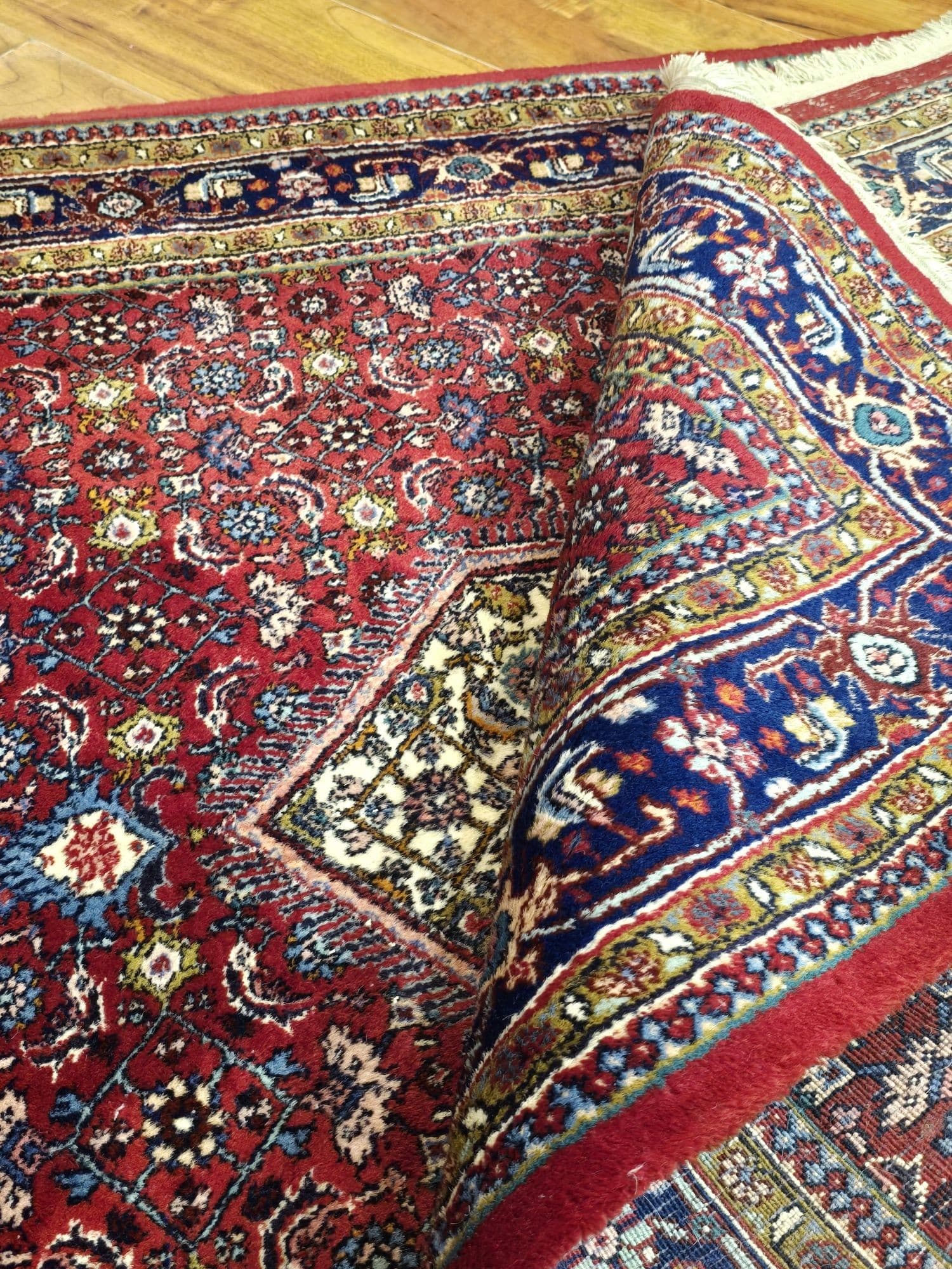 Dywan Indo Bidjar 200x133 cm, czerwony, wełna - 396201