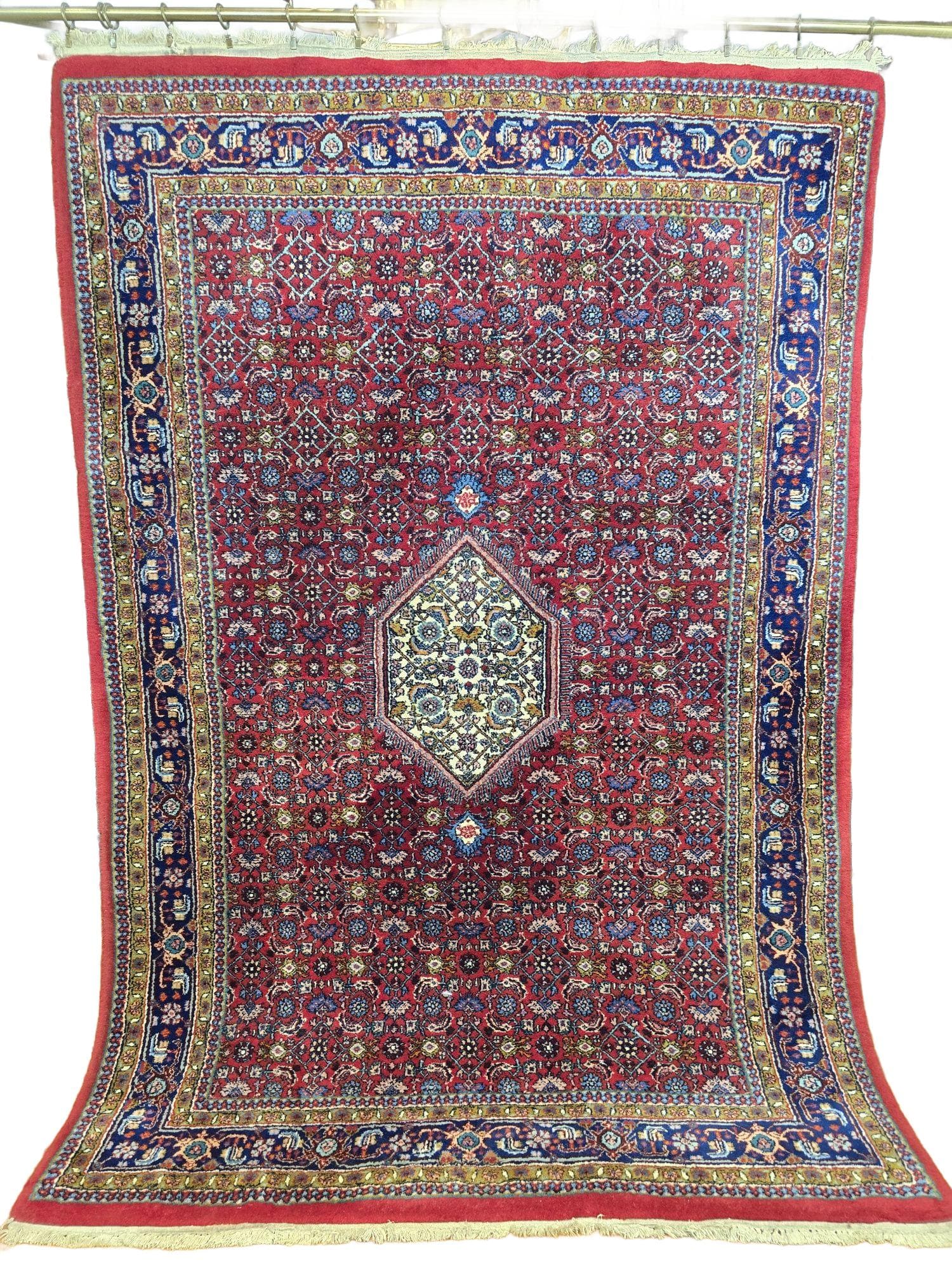 Dywan Indo Bidjar 200x133 cm, czerwony, wełna