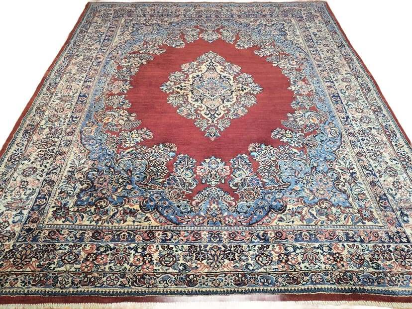 Dywan Sarough Mahal 245x310 cm, czerwony, wełna, Iran, początek XX w.
