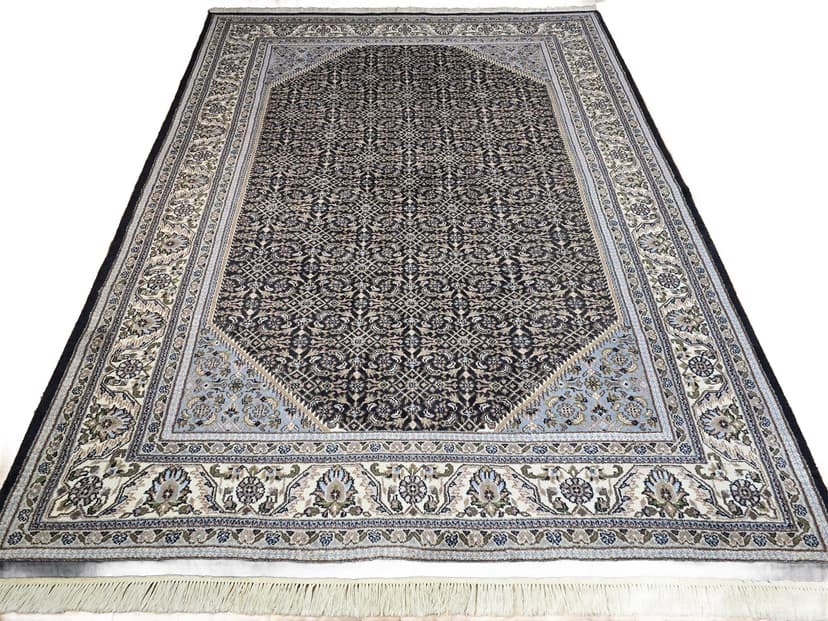 Rug Indo Herati, 200x305 cm, blue black, wool, India