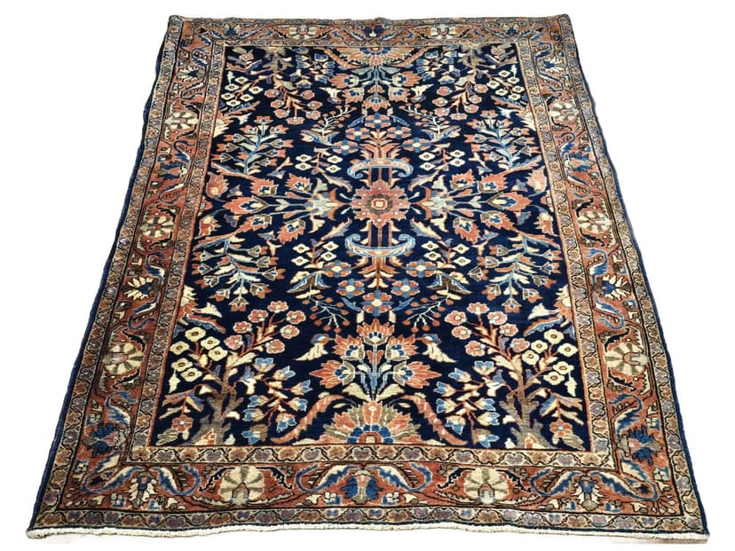 Dywan Farahan Sarough 155x105 cm, niebieski, wełna, Iran, XIX w.