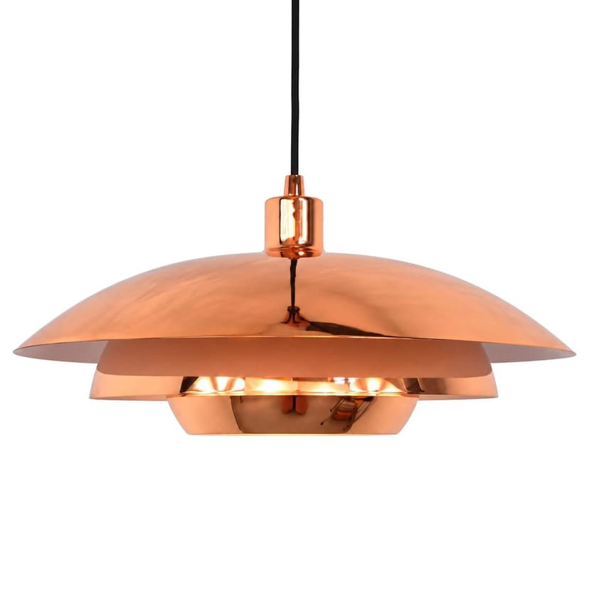 Pendant lamp tiered, polished copper white, A/S Ronald, Denmark, 21st century