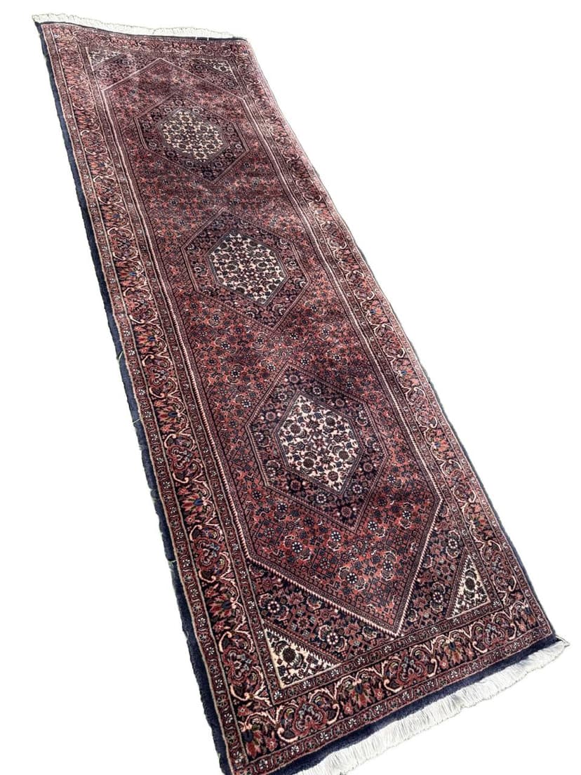 Chodnik Bidjar 230x77 cm, czerwony, wełna, Iran
