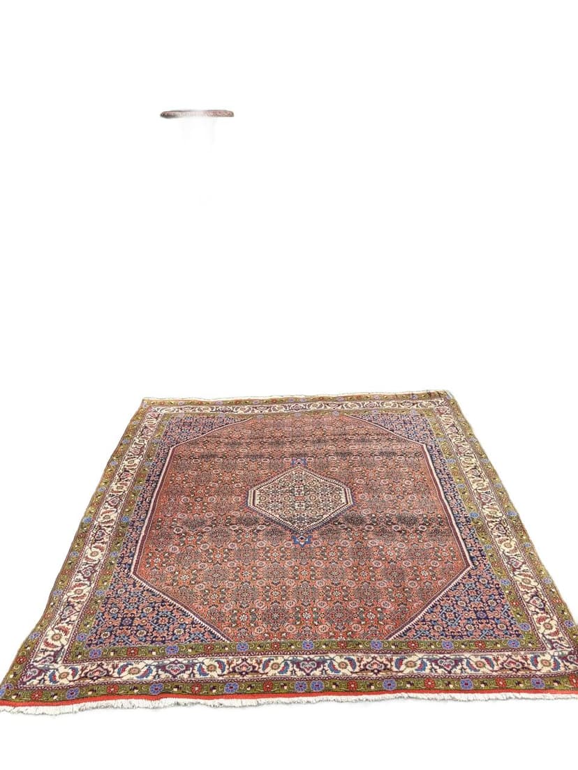 Dywan Bidjar 200x200 cm, czerwony, wełna kaszmirowa, Iran