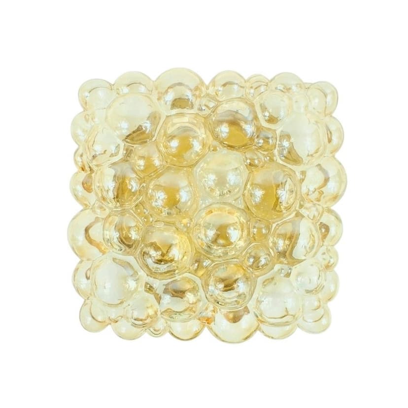 Wall lamp Bubble, gold glass, by H. Tynell, Limburg, Germany, 1970s.