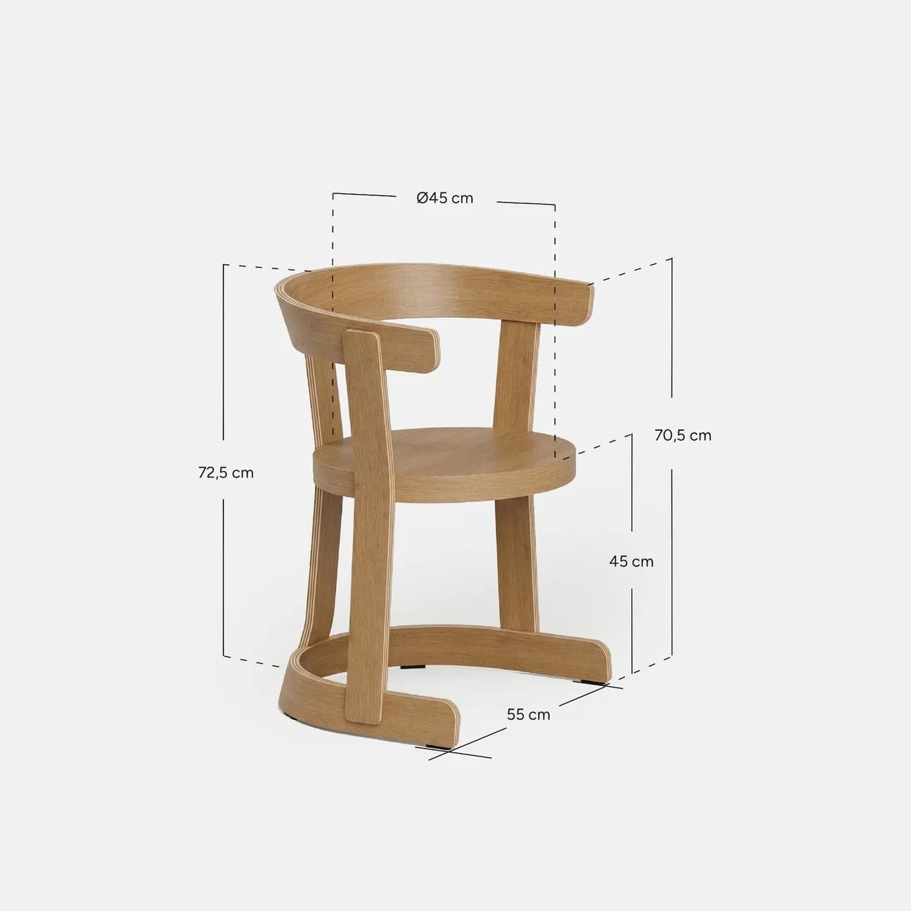 Krzesło Klepsydra Timber jasny dąb, 366 Concept - 400506