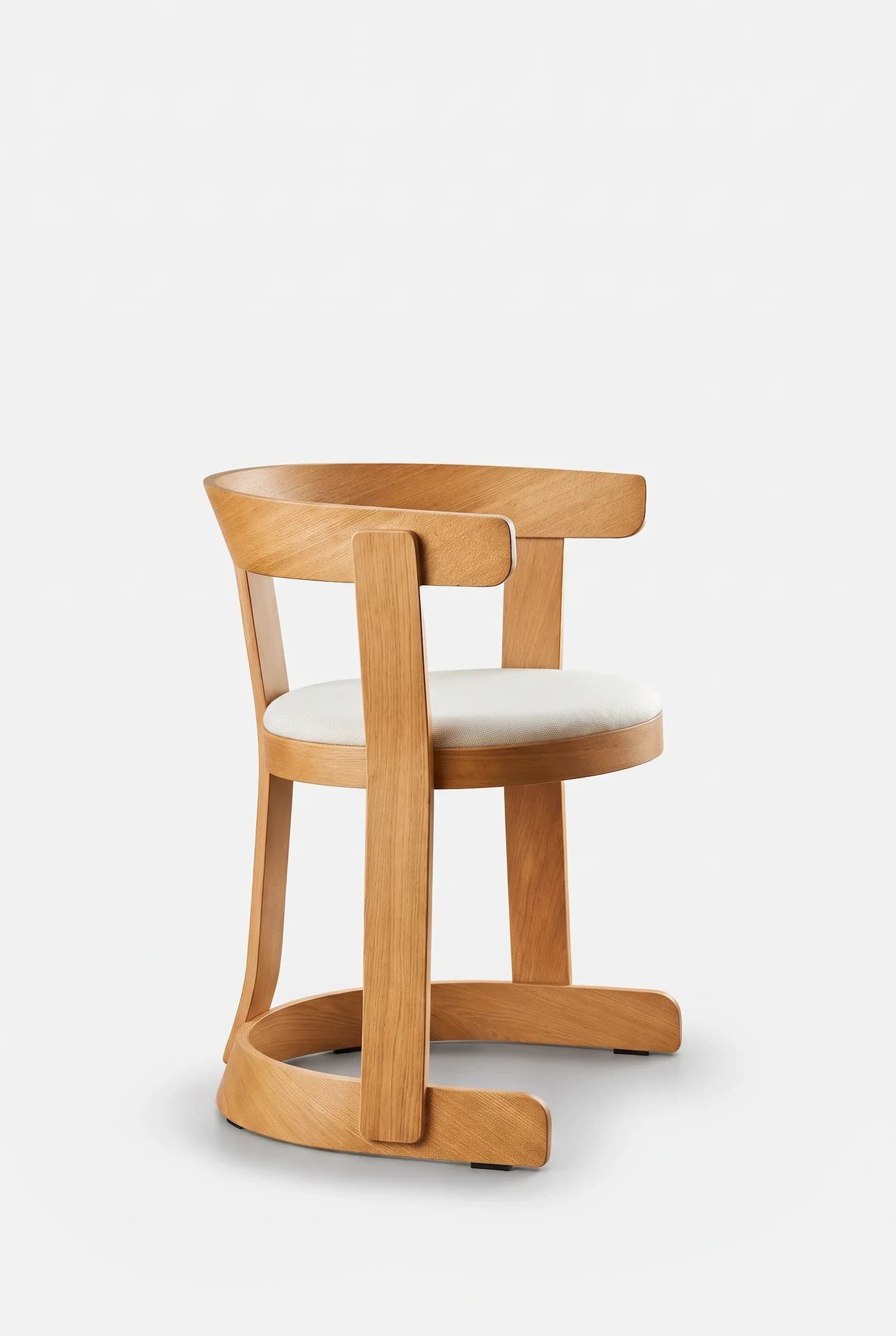 Krzesło Klepsydra Soft jasny dąb, tkanina Recycled Wool Sand, 366 Concept - 400550