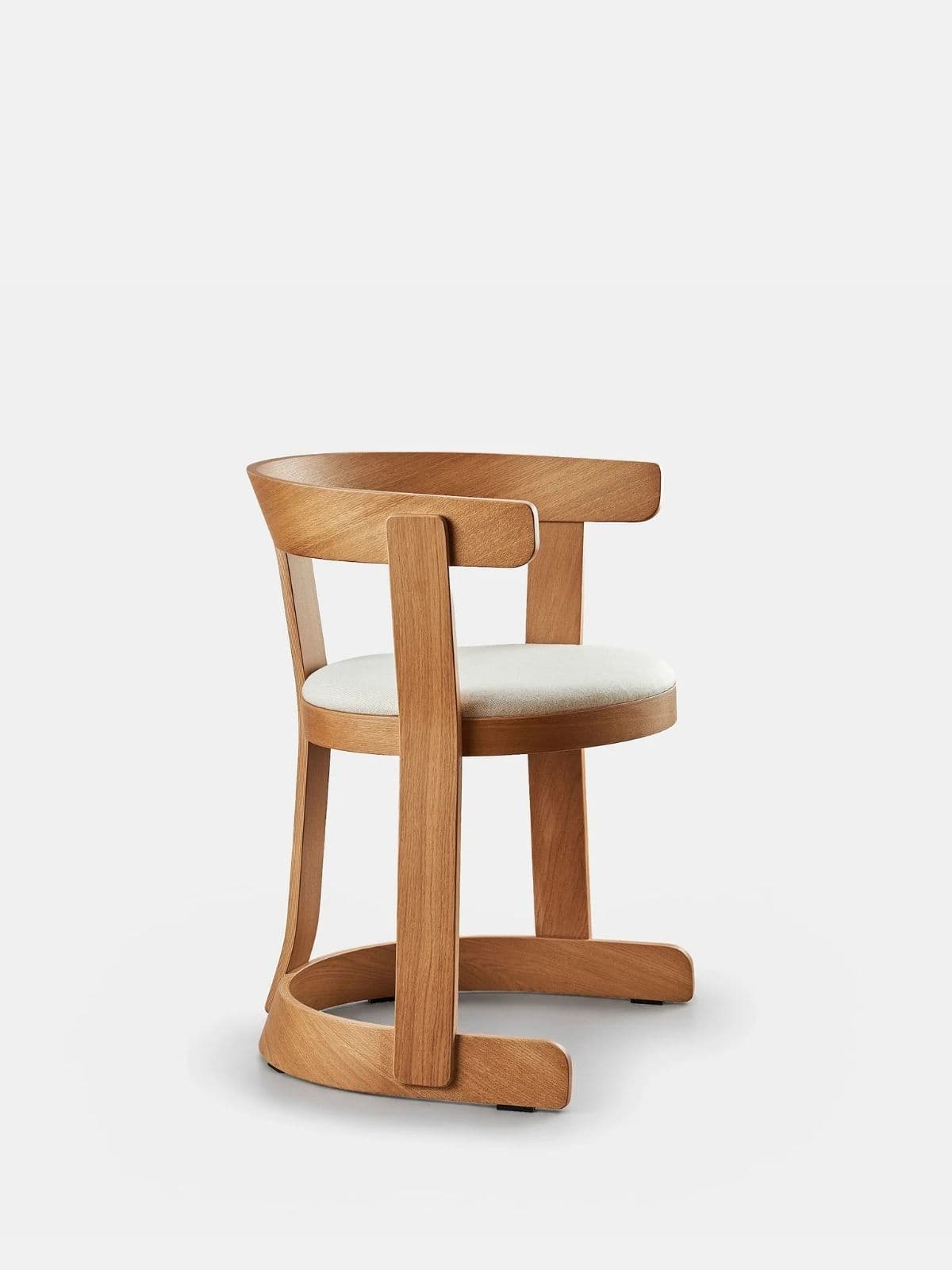 Krzesło Klepsydra Soft ciepły dąb, tkanina Recycled Wool Sand, 366 Concept - 400947