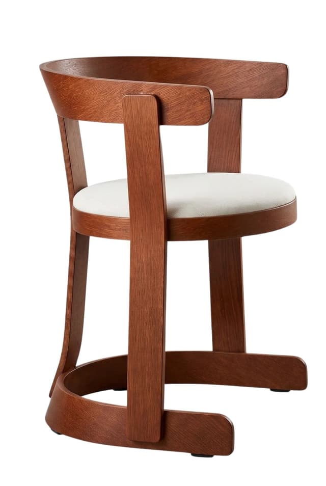 Krzesło Klepsydra Soft brązowy dąb, tkanina Recycled Wool Sand, 366 Concept - WYMIARY