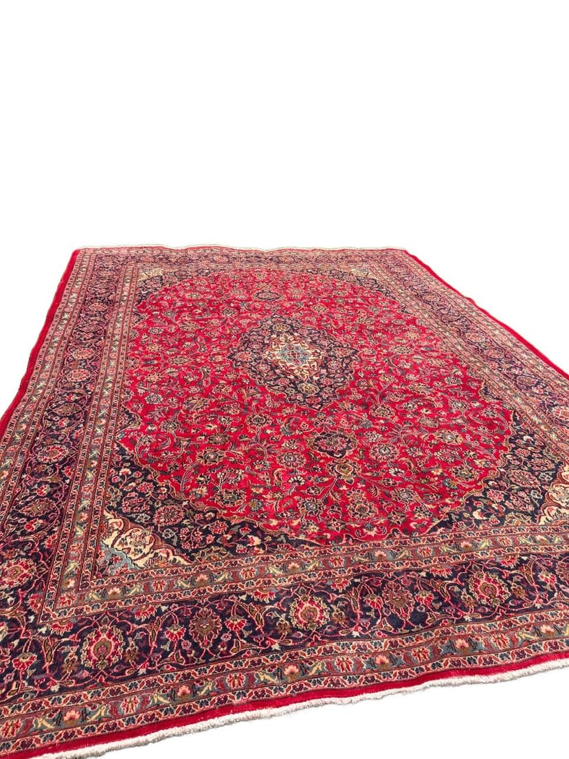 Rug Keshan 385x290 cm, red, cashmere wool, Iran