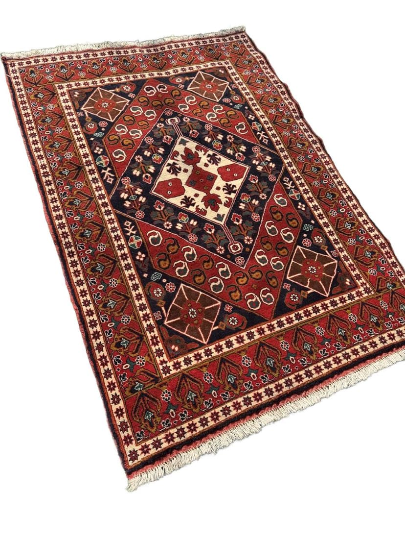 Rug Ziegler Kazak, 200x130 cm, red blue white green gold black, wool, Pakistan