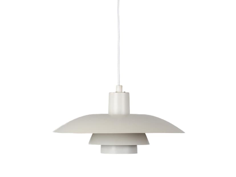Pendant Lamp PH 4/3, white aluminium, by P. Henningsen, Denmark, 1980s.