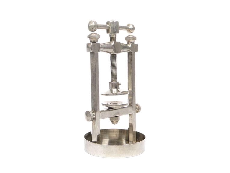 Mechanical Nutcracker, nickel-plated brass silver, Poland, 1930s