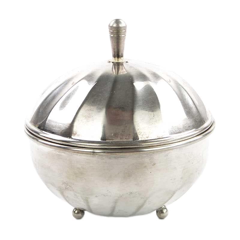Sugar bowl, silver brass, Italy, 1960s.