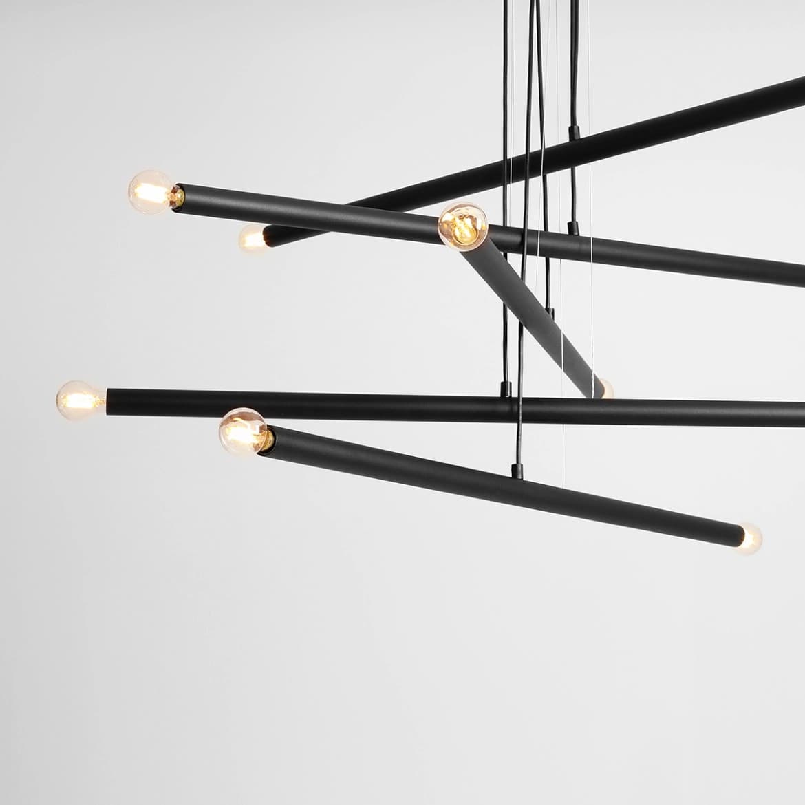 Pendant lamp Tubo 10 black, Artera - 401682
