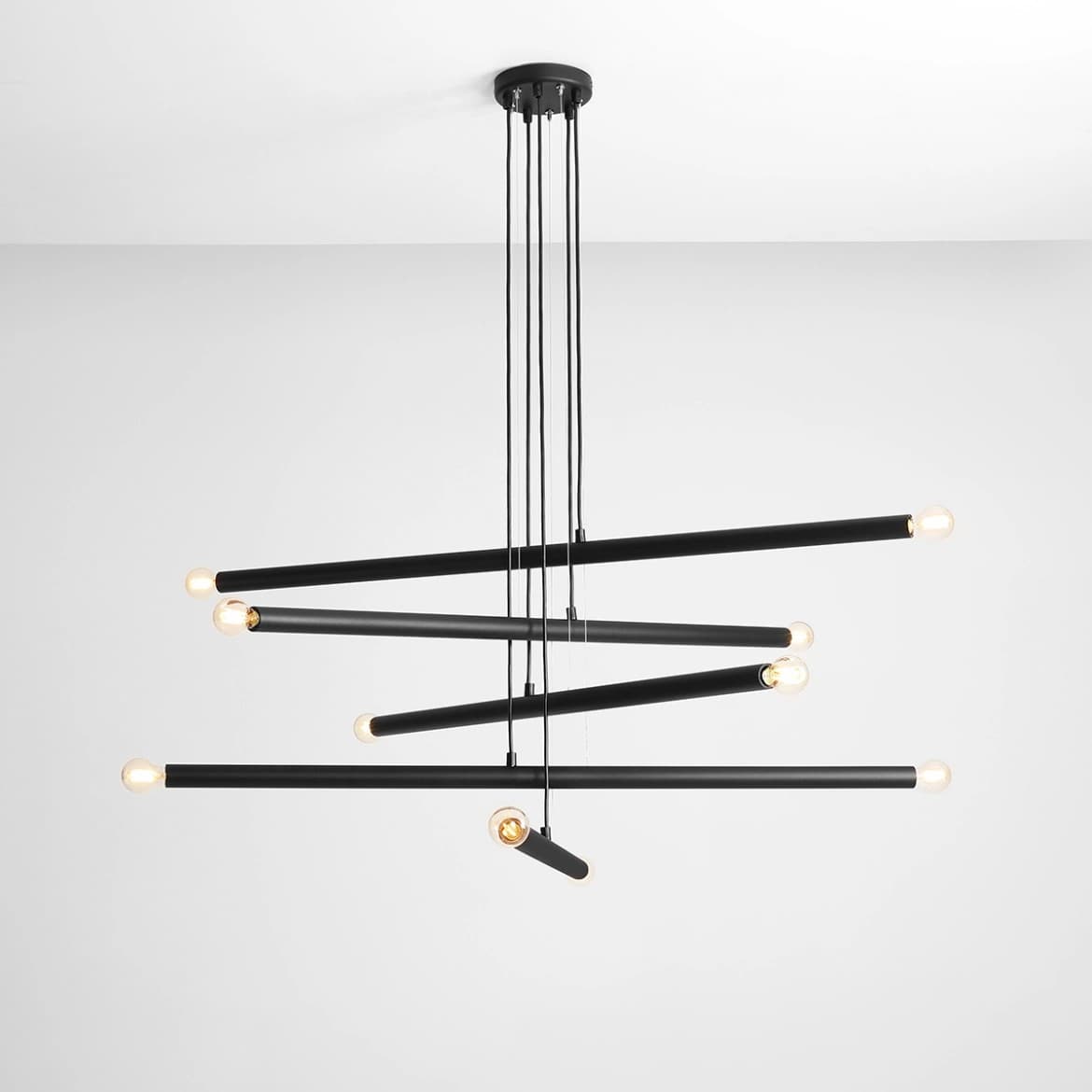 Pendant lamp Tubo 10 black, Artera - 401683