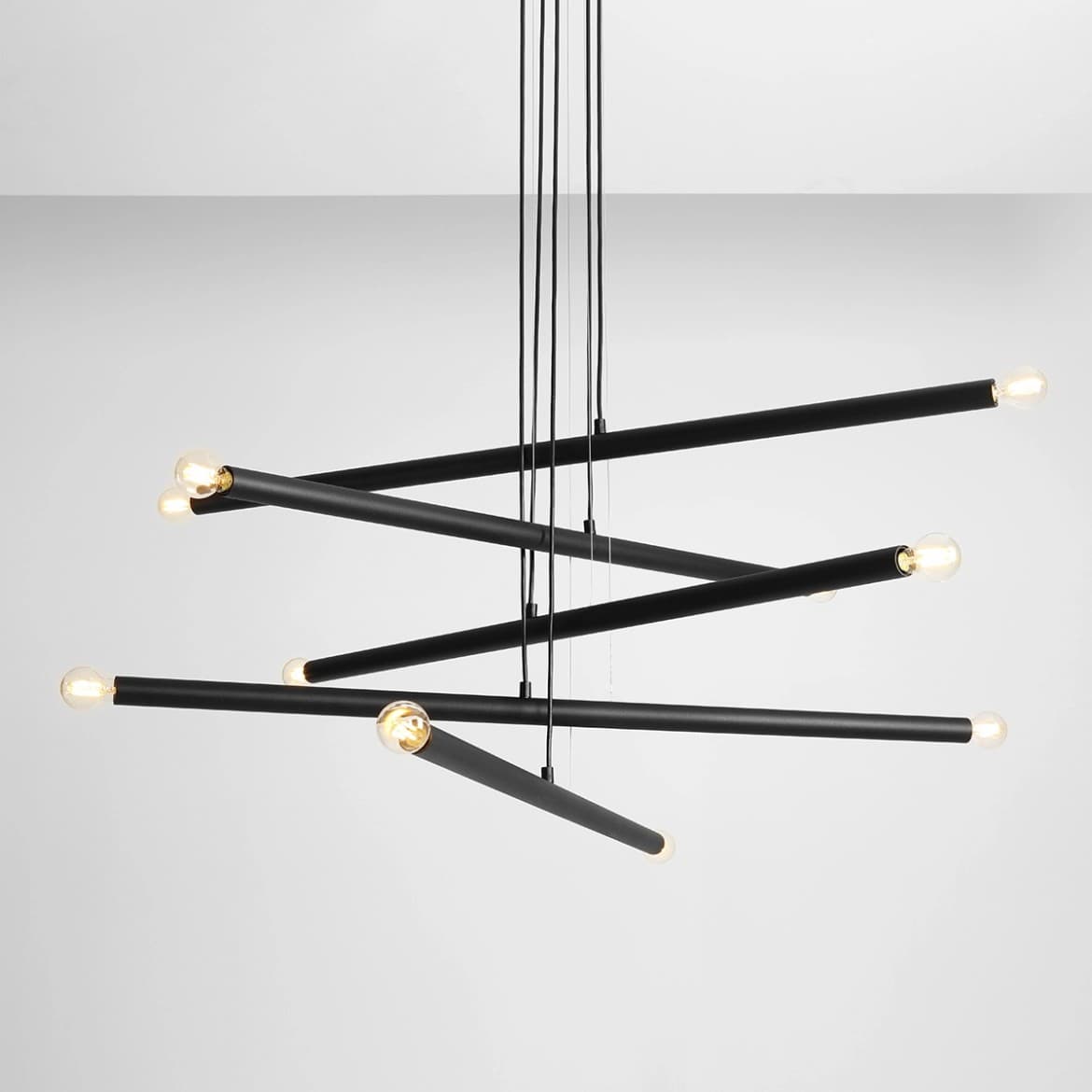 Pendant lamp Tubo 10 black, Artera - 401685