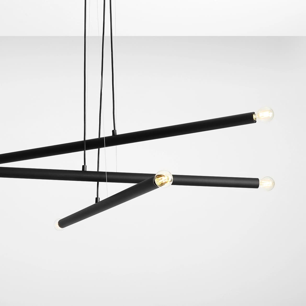 Pendant lamp Tubo 6 black, Artera - 401705