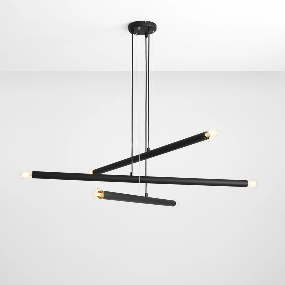 Pendant lamp Tubo 6 black, Artera - 401706
