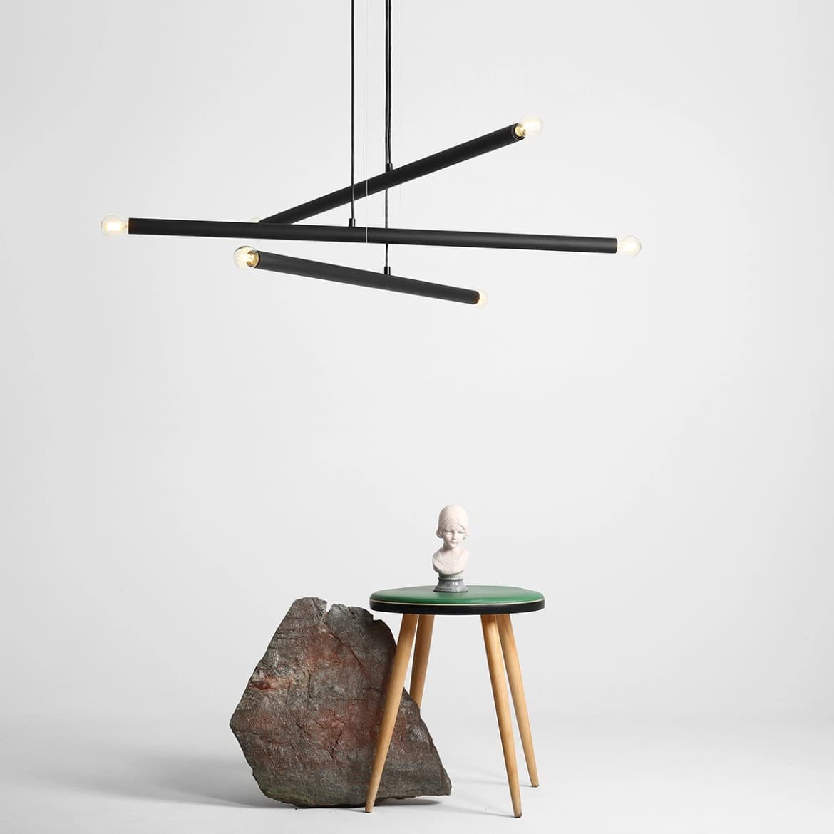 Pendant lamp Tubo 6 black, Artera - 401702