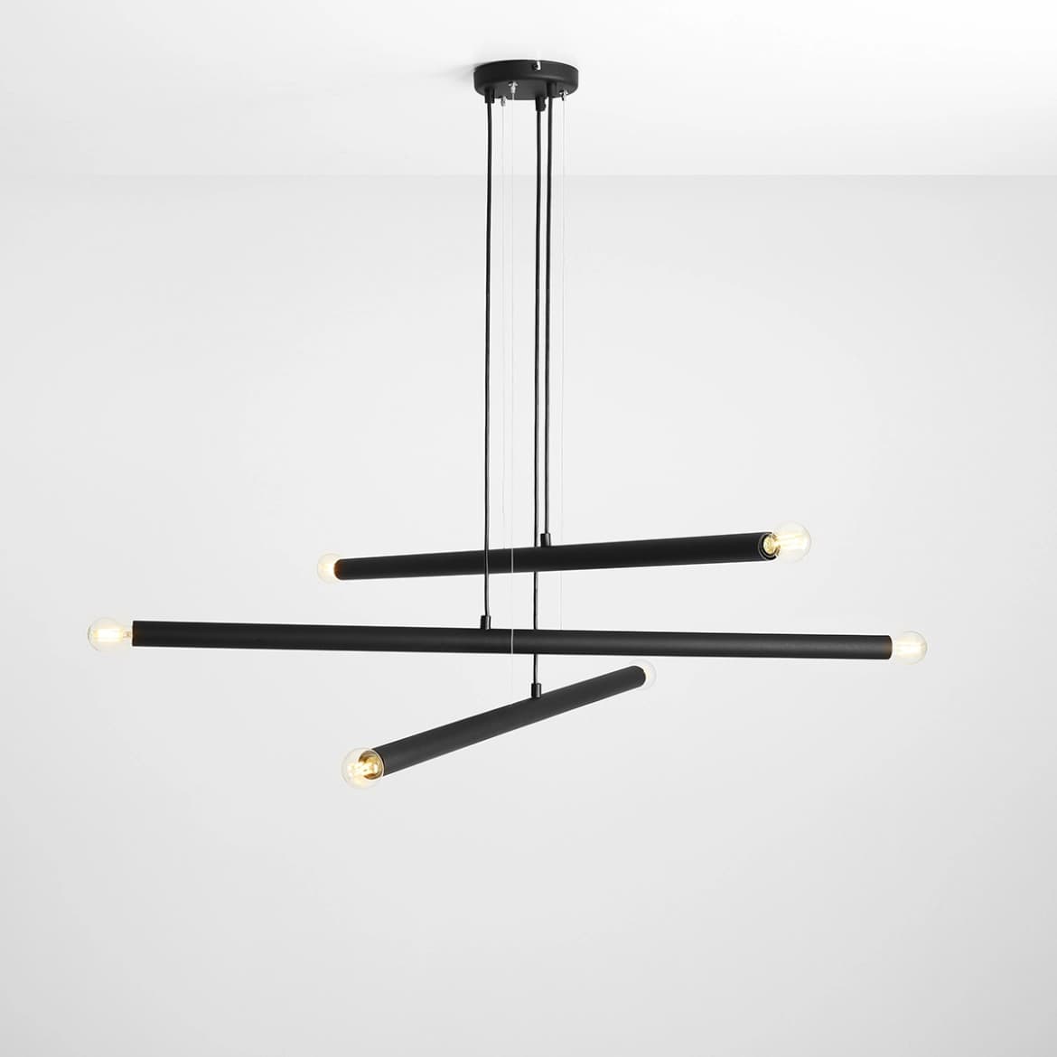 Pendant lamp Tubo 6 black, Artera - 401701