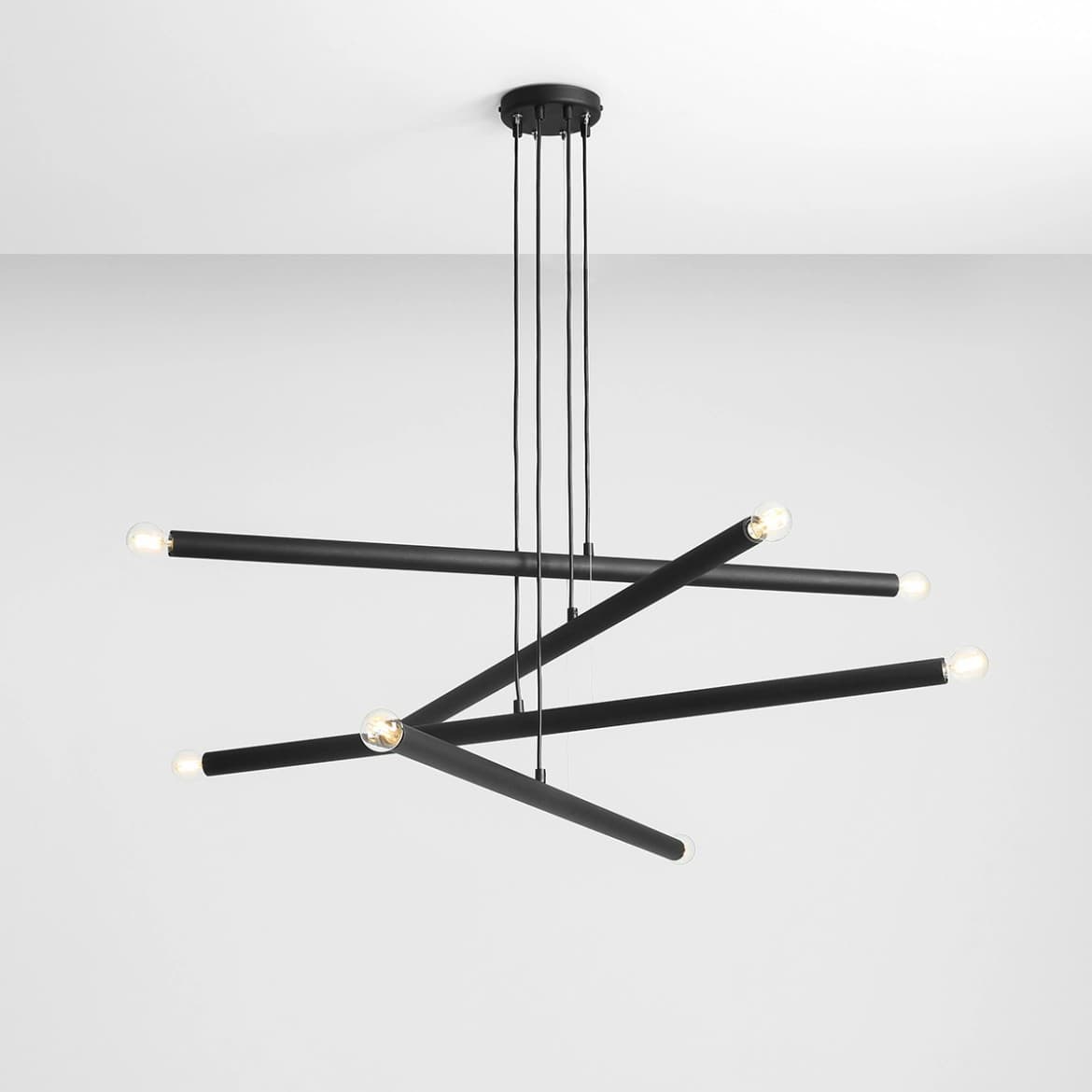 Pendant lamp Tubo 8 black, Artera - 401709